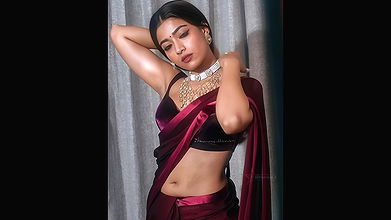 RASHMIKA DESIRED BEAUTY SAREE STRIP NAKED TEASE AI EDIT VIDEO2
