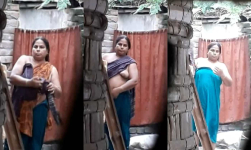 Village Bhabi After Bath Changing